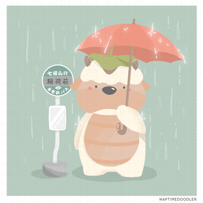 Totoro x Appa Rainy Day Sticker