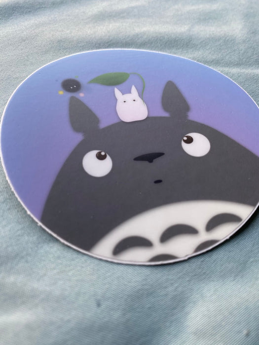 3”x3" Totoro Friends Clear Stickers