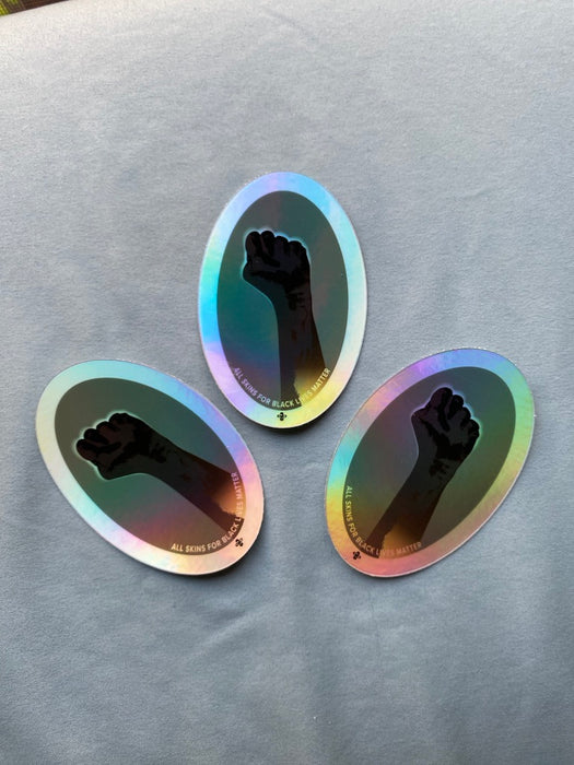 2”x3” Holographic Oval BLM Stickers