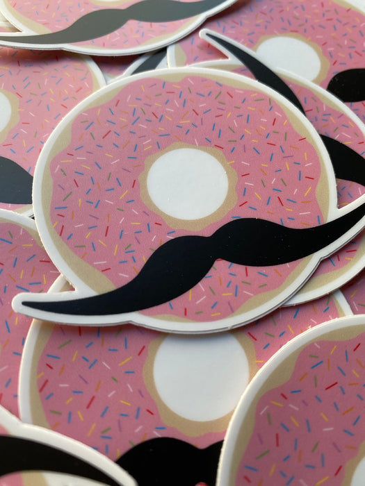 3”x2.44” Donutstache Stickers