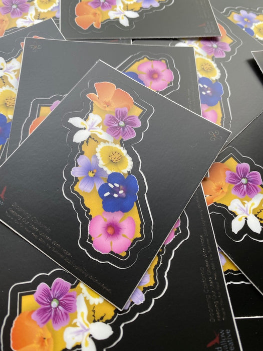 2.26”x2.53” Blooming California Kiss-cut Stickers
