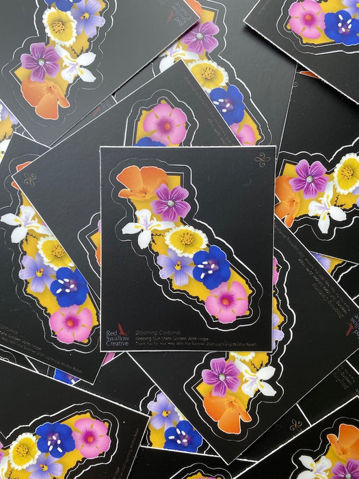 2.26”x2.53” Blooming California Kiss-cut Stickers