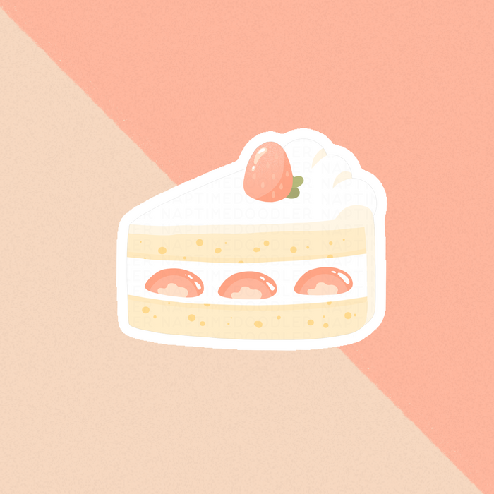 Strawberry Cake Sticker | Naptime Doodler