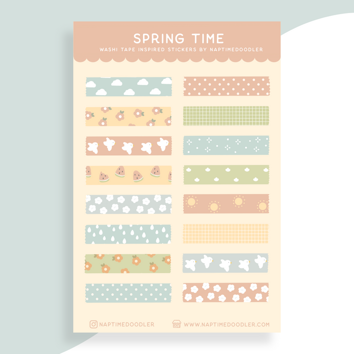 Spring Time Sticker Sheet (Shimmer)
