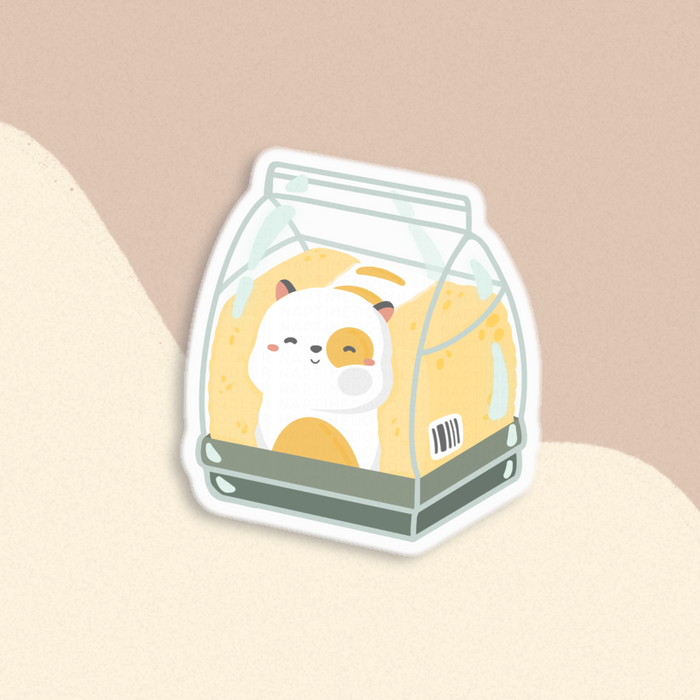 Mr. Cat x Tamago Sando (Egg Sandwich) Sticker | Naptime Doodler