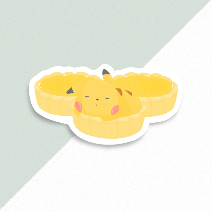Pikachu x Egg Tarts Sticker | Naptime Doodler