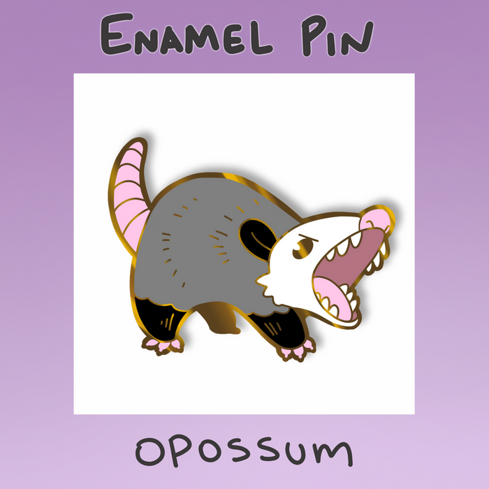 Angry Opossum Pin