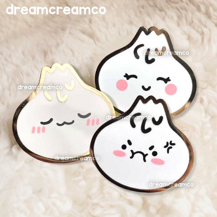 Dreamy Dumpling (Eyelashes) Enamel Pin