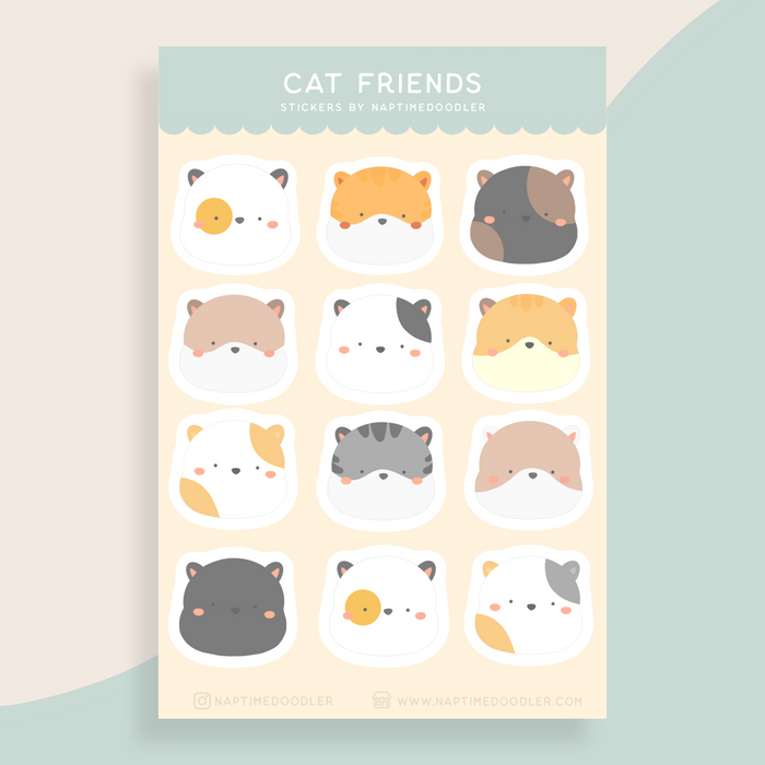 Cat Friends Sticker Sheet