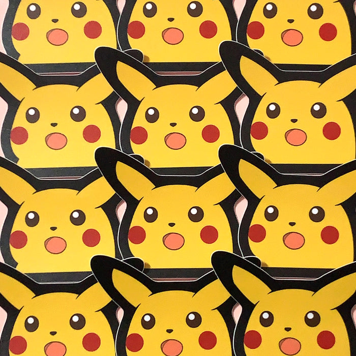 [WATERPROOF] Surprised Pikachu Pokemon Meme Vinyl Sticker Decal