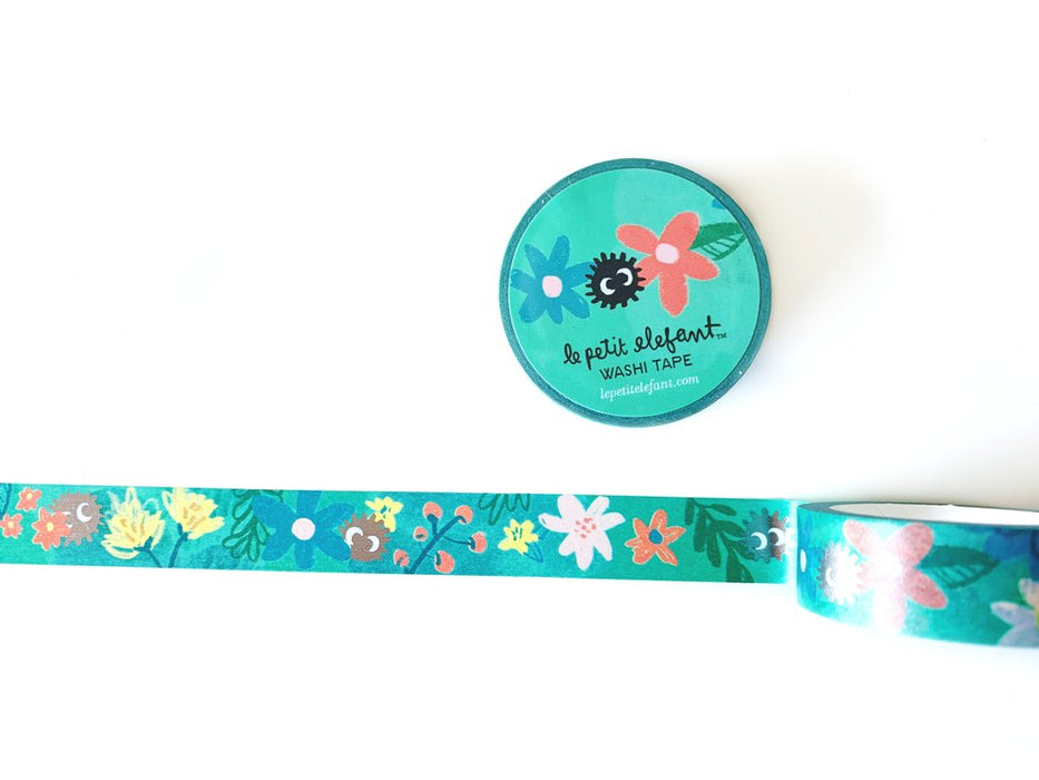 Washi Tape - Soot Balls and Flowers Foil