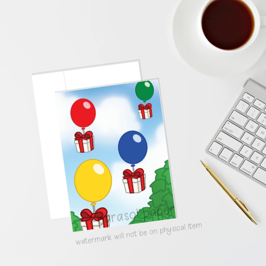 ACNH Balloons Greeting Card