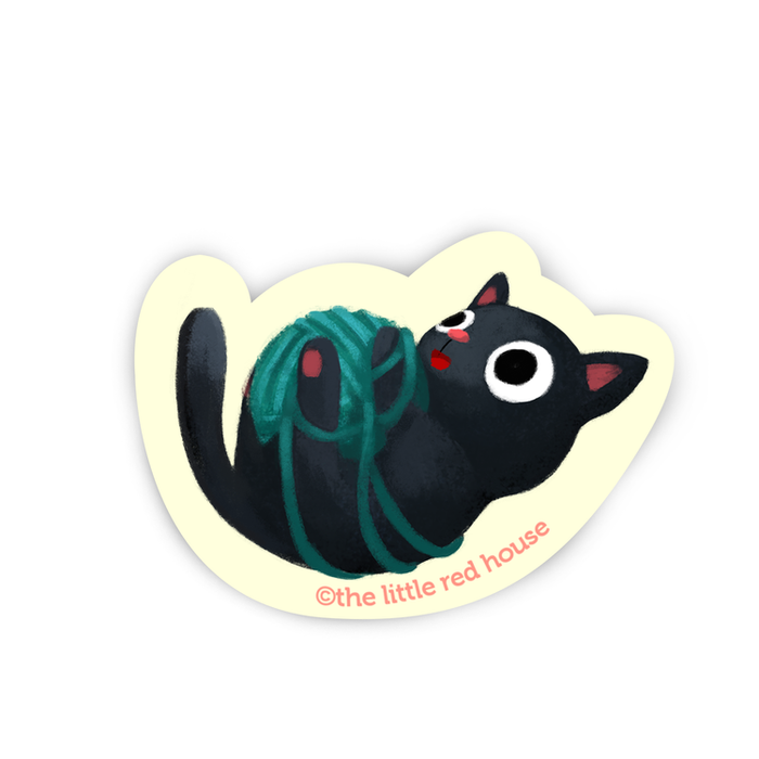 Small Black Cat Sticker