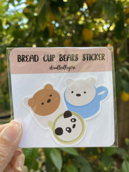 Bread Cup Bears Sticker