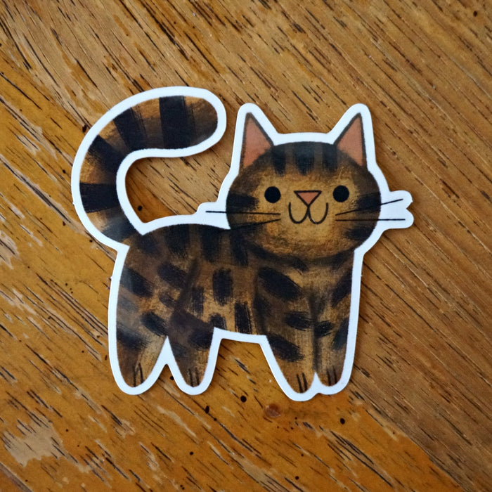 Brown Tabby Cat Sticker