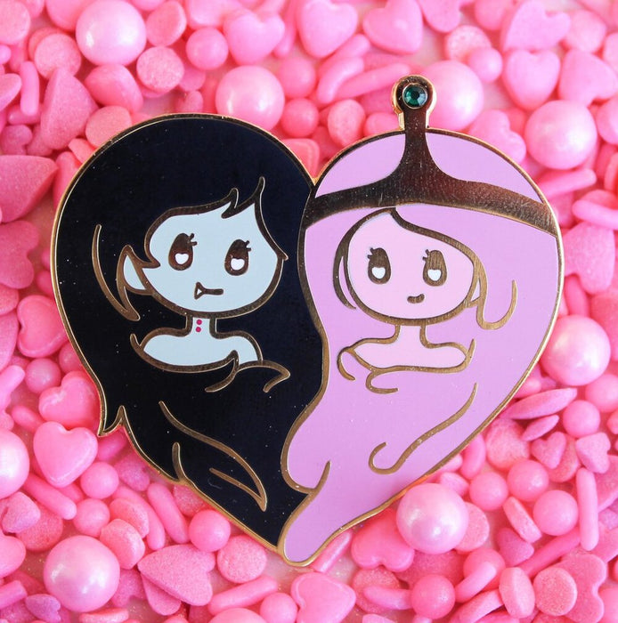 Candy Vampire Love Pin (Marceline and Princess Bubblegum from Adventure Time)