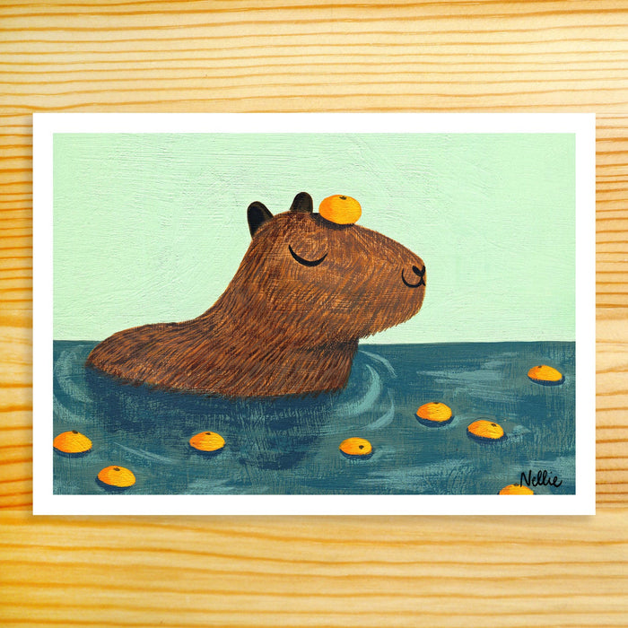 Capybara Bath Print