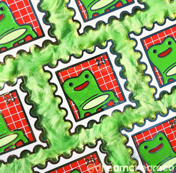 Animal Crossing Froggy Chair Stamp Enamel Pin