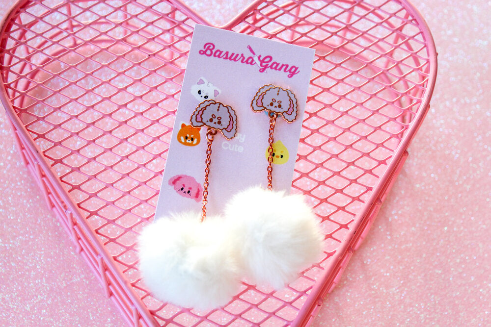 Bunny Pom Pom Earrings