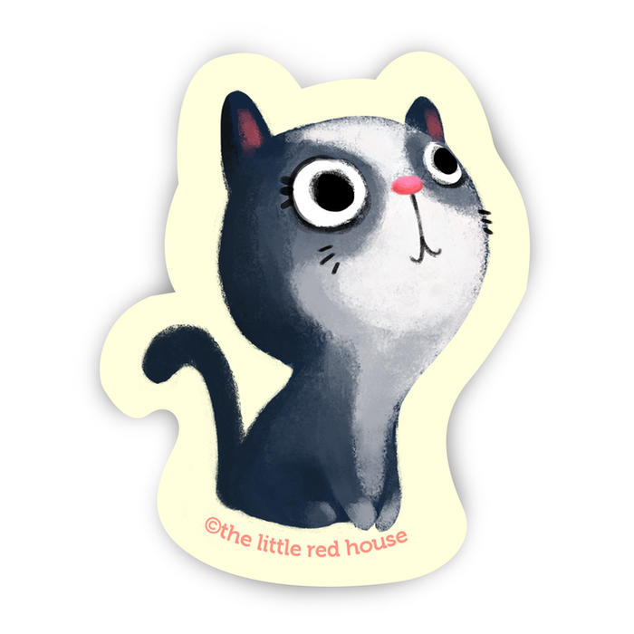 Grey Cat Sticker