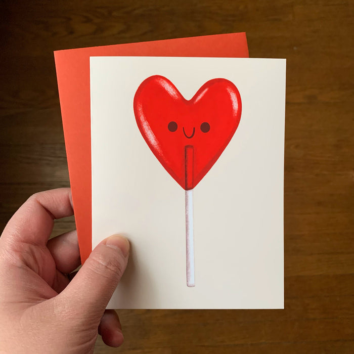 Heart Lollipop Greeting Card