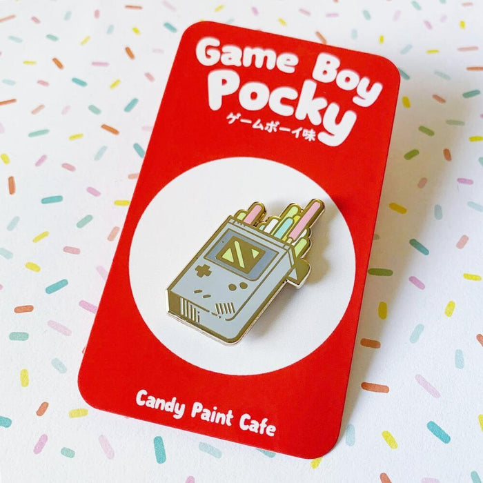 Nintendo Gameboy Pocky: Grey - Gold Enamel Pin