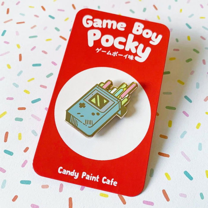 Nintendo Gameboy Pocky: Blue - Gold Enamel Pin