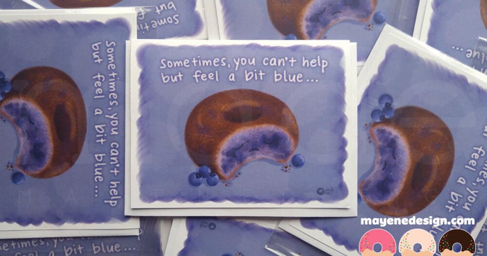 Blueberry Donut Card