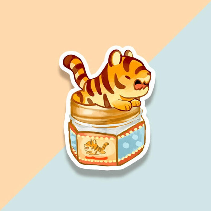 Tiger Jar Vinyl Sticker