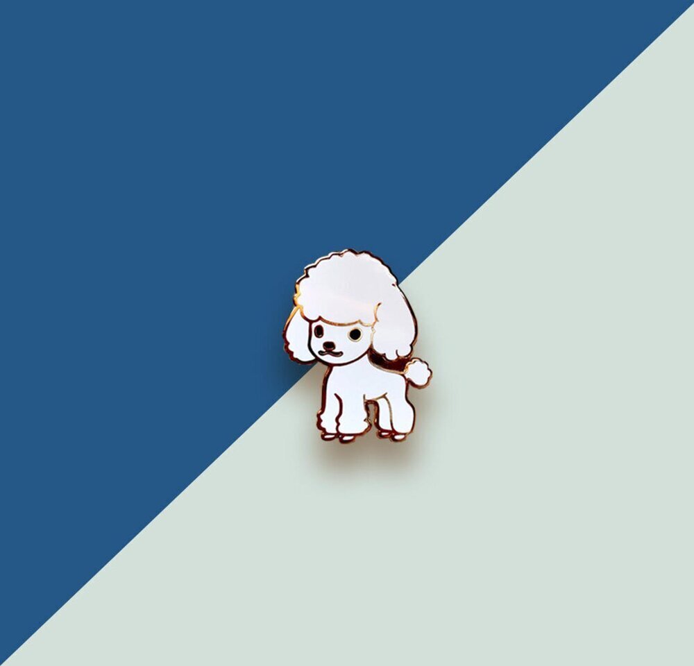 Poodle Pin (White) — San José Made