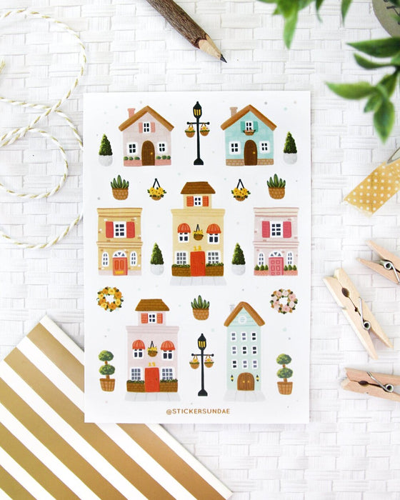 House & Building Sticker Sheet