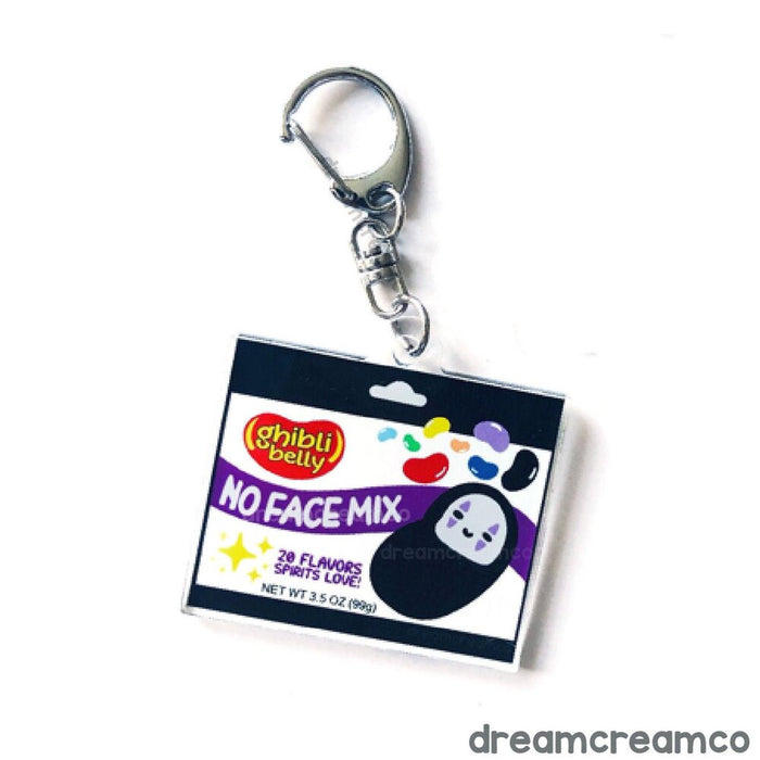 No Face Jelly Beans Acrylic Charm Keychain