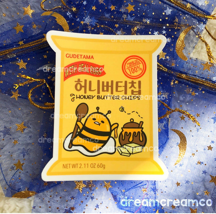 Gudetama Honey Butter Chips Sticker