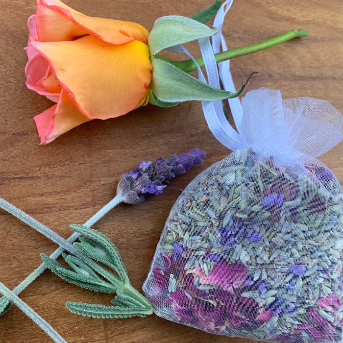 Fragrant rose petal and lavender sachet