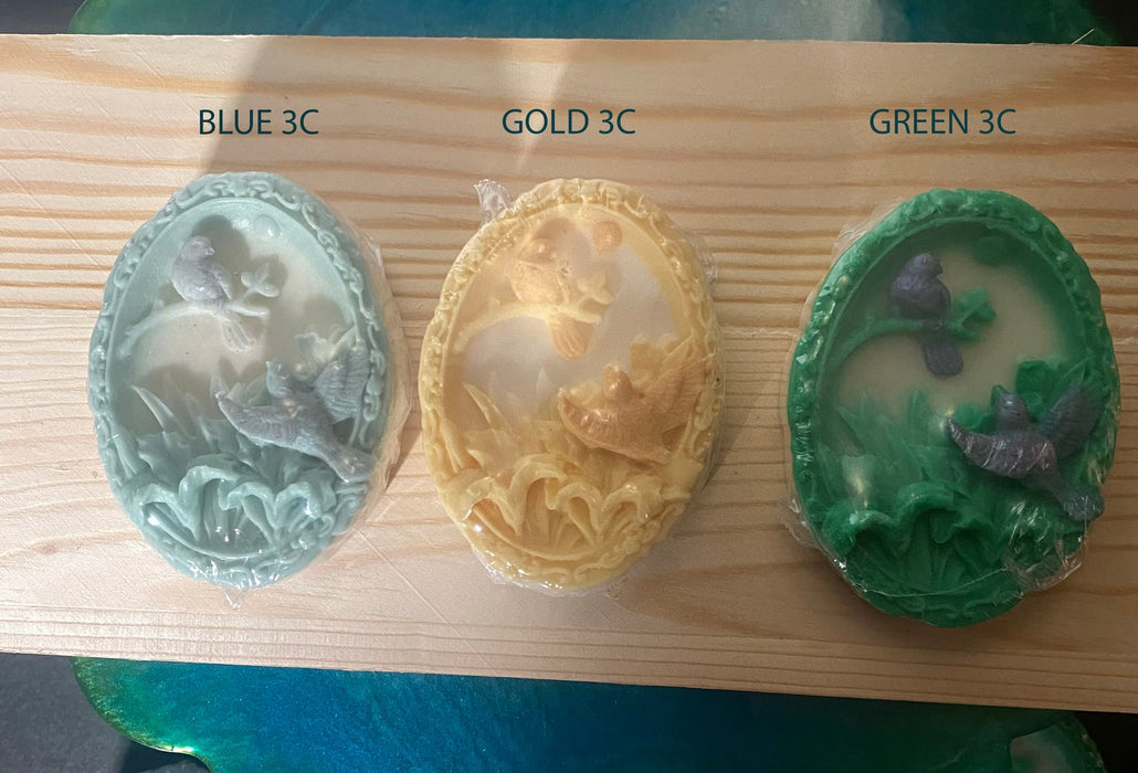Decorative soaps w/ Birds & Foliage (Goatsmilk & Honey)