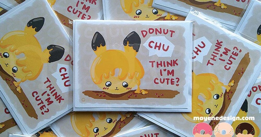 Pikachu Donut Card