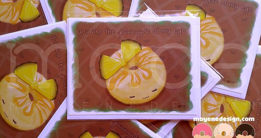 Pineapple Donut Card