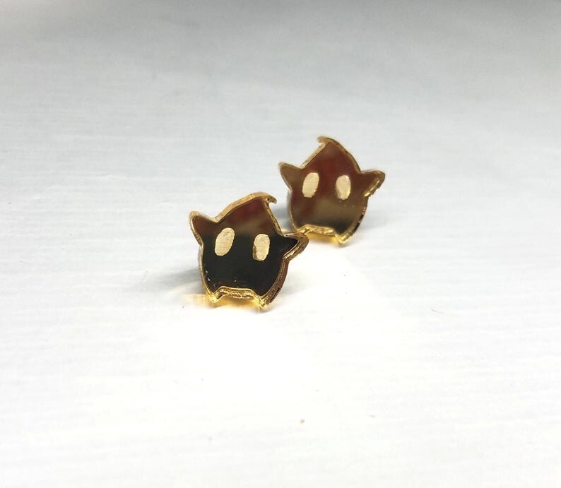 Gold Luma (star character) Earrings