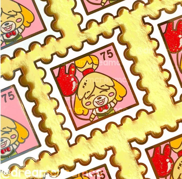 Animal Crossing Isabelle Stamp Enamel Pin
