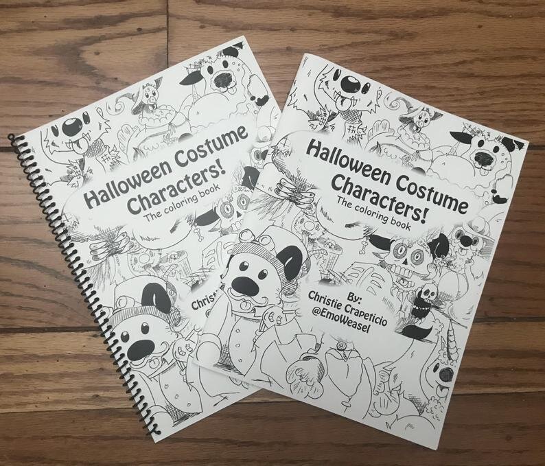 Halloween Costumed Character Coloring Book
