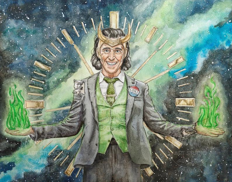 Loki "God of Mischief" 8"x10" Art Print