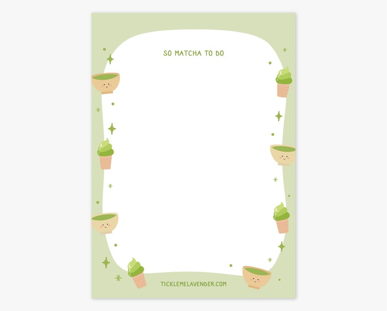 So Matcha To Do ("So Much To Do") Notepad