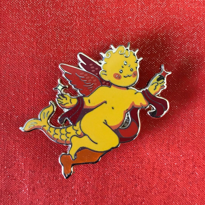 Pisces - Astrological Putti Pin - Discounted