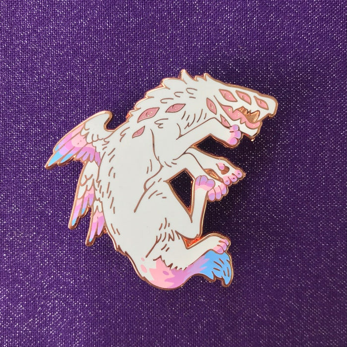 Monstrous Angelic Hound Pin - Candy Variant