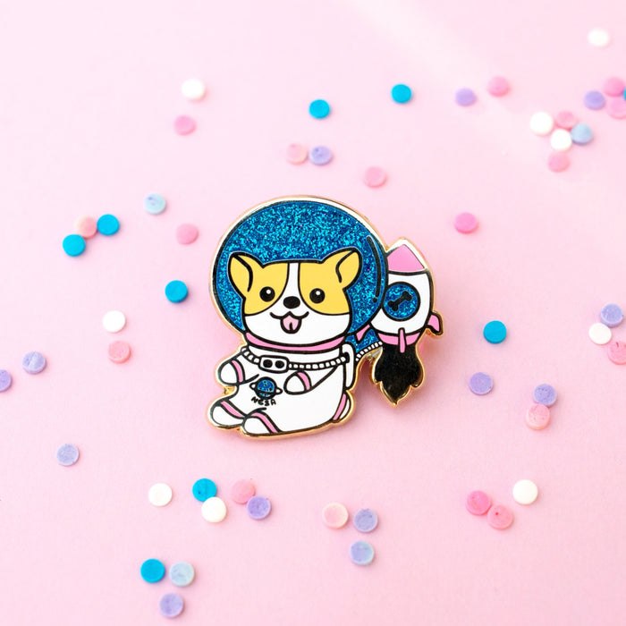 Space Corgi Enamel Pin