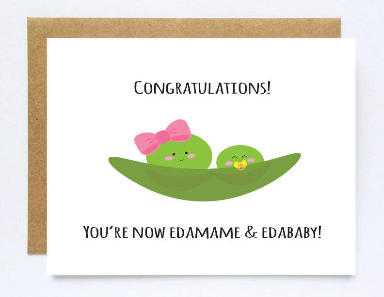 Congratulations! You're Now Edamame & Edababy! Greeting Card