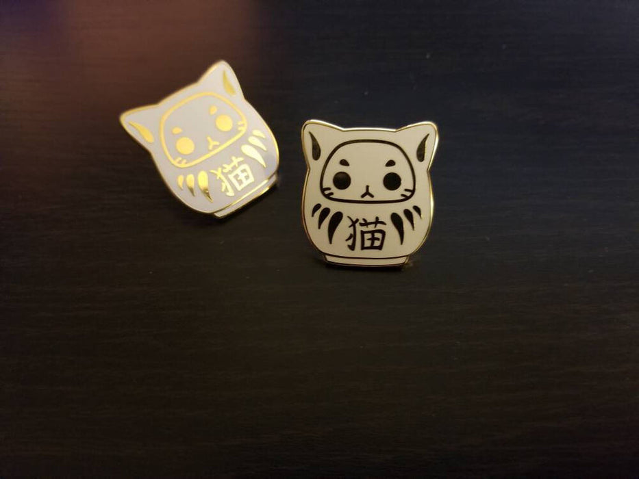 Darumeow Hard Enamel Pin - Cat Daruma Badge Pin