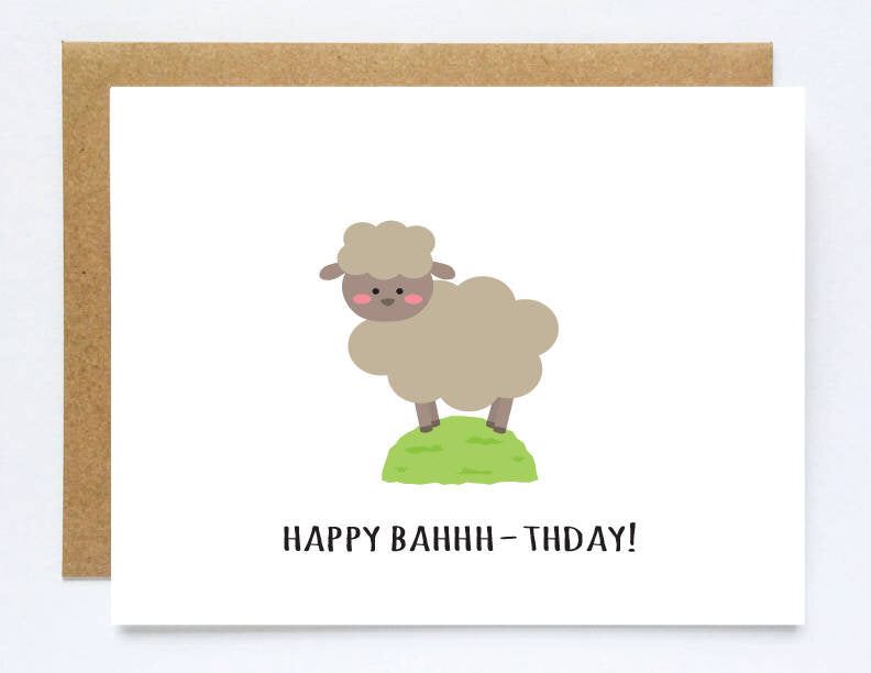 Happy Bahhh-thday Greeting Card