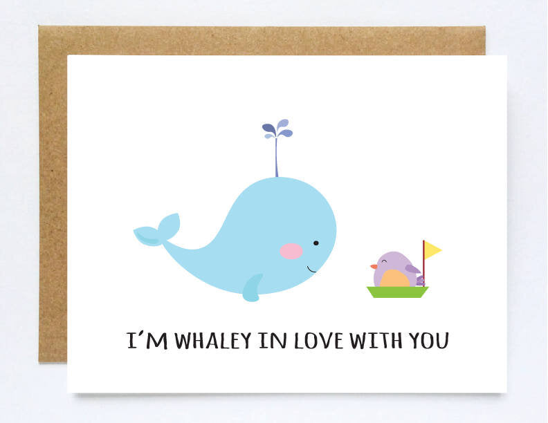 I'm Whaley In Love With You Greeting Card