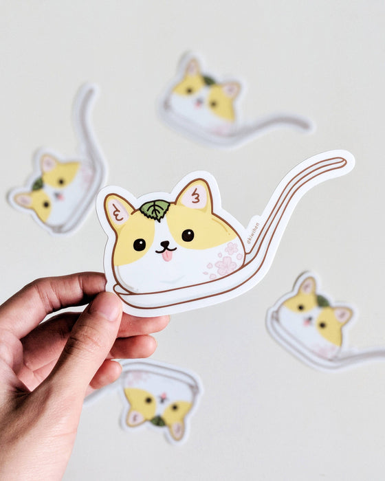 Mochi Corgi Vinyl Sticker